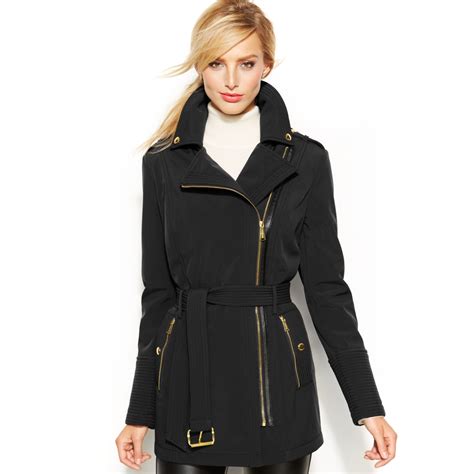 michael kors women's cloak|Michael Kors black coat.